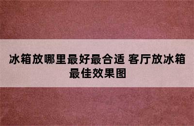 冰箱放哪里最好最合适 客厅放冰箱最佳效果图